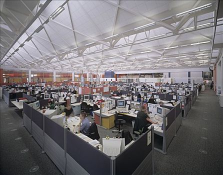 一个,诺丁汉,2000年,风景,角,广角,开放式格局,办公室,区域