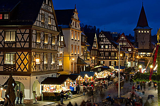 圣诞市场,黑森林,巴登符腾堡,德国,欧洲