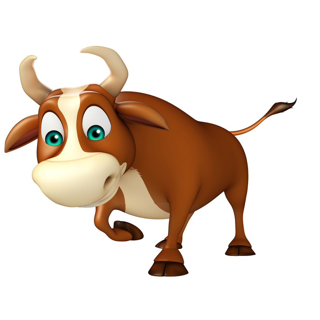 卡通公牛背景图片