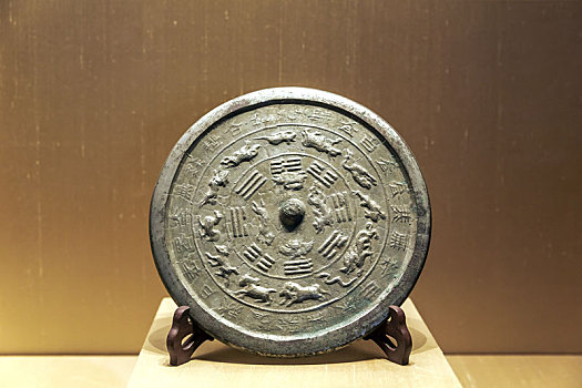 中国江苏省苏州博物馆馆藏五代十二生肖铜镜
