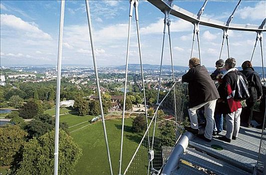 塔,远眺,金属,楼梯,斯图加特,巴登符腾堡,德国,欧洲