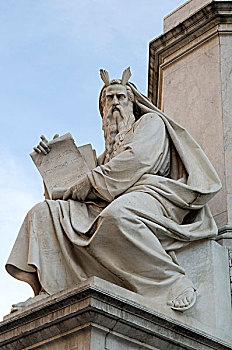 摩西,雕塑,广场,罗马,意大利,欧洲