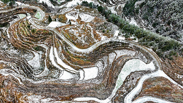 重庆酉阳,立春瑞雪兆丰年