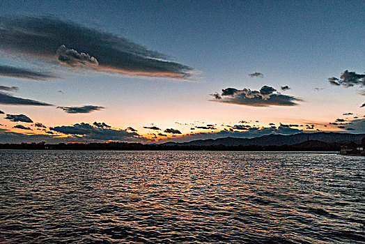 昆明湖日落