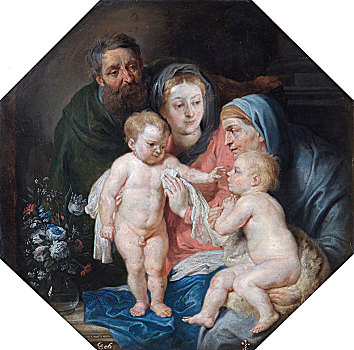神圣,家庭,圣约翰,17世纪,艺术家,未知