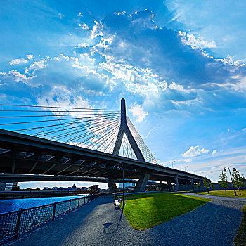 波士顿,桥,山,马萨诸塞,美国
