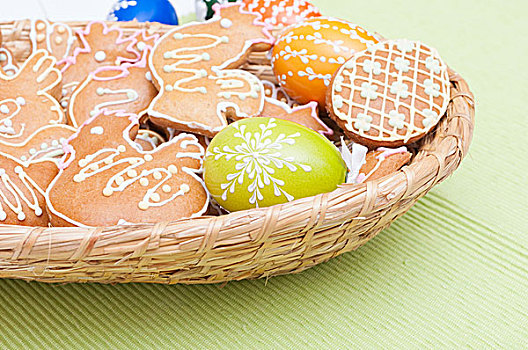 复活节,姜饼,蛋