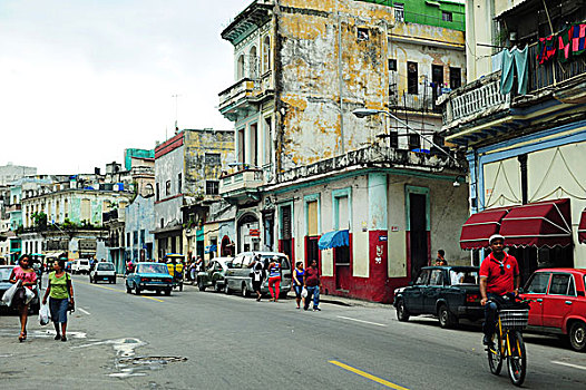 古巴,哈瓦那,街头生活,哈瓦那旧城