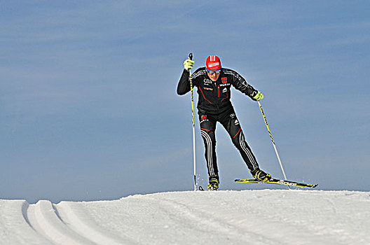 越野滑雪,高山,区域,上巴伐利亚,巴伐利亚,德国,欧洲