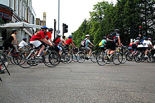 2006年,英国,心形,伦敦,布莱顿,骑自行车,穿过,道路