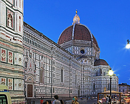 意大利佛罗伦萨的地标,百花圣母大教堂,florencecathedral,和乔托钟楼,campaniledigiotto