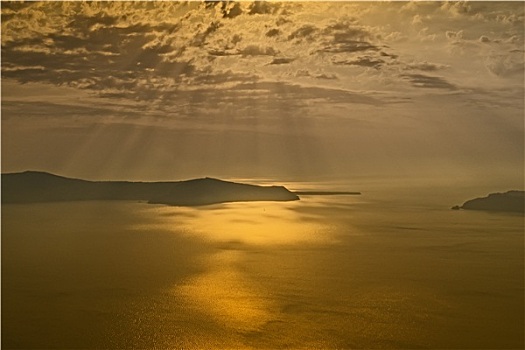 日落,锡拉岛