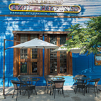 露天咖啡馆,圣地亚哥,城市,区域,智利