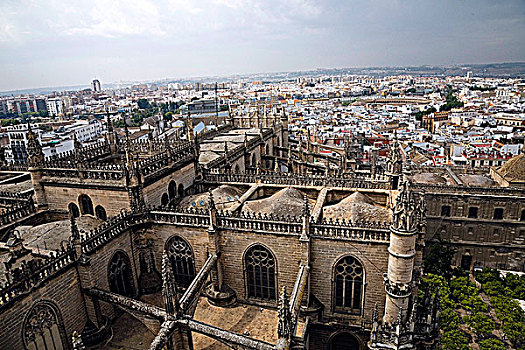 大教堂,城市,塞维利亚,安达卢西亚,西班牙,2007年