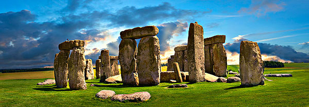 巨石阵,新石器时代,古老,站立,石头,圆,纪念建筑,世界遗产,威尔特,英格兰,英国,欧洲