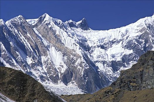 尼泊尔,露营,顶峰,流水线