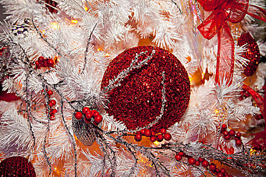 圣诞树装饰,艾伯塔省,加拿大