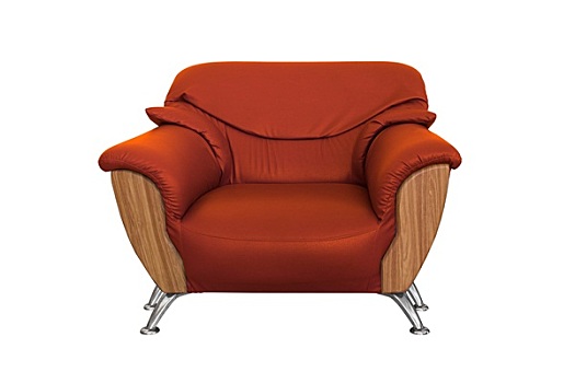 现代,橙色,沙发