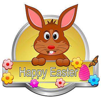 复活节兔子,愿望,高兴,复活节,插画