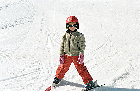 儿童,滑雪
