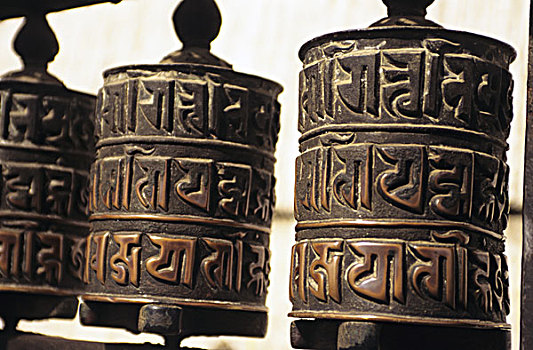 尼泊尔,四眼天神庙,加德满都,特写,转经轮,雕刻