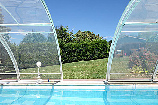 游泳池,玻璃,屋顶