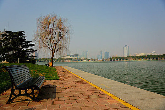 上海世纪公园内的湖泊