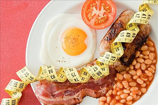 英国,早餐,卷尺