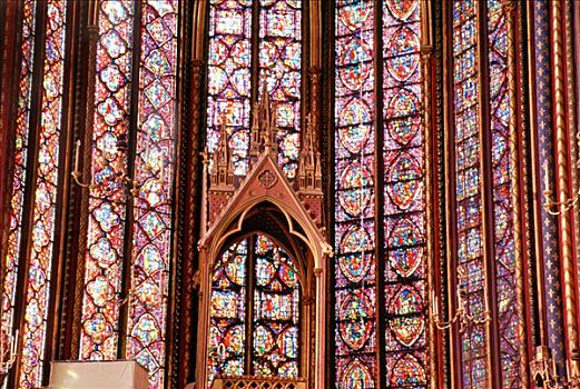 彩色玻璃,巴黎,法国