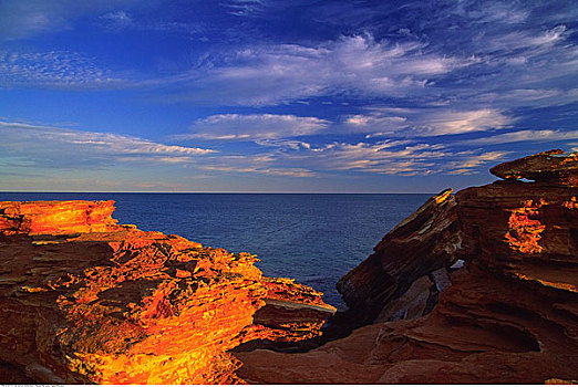 俯视,石头,海洋,西澳大利亚,澳大利亚