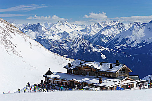 雪屋,冬天,滑雪胜地,阿尔卑斯山,提洛尔,奥地利,欧洲