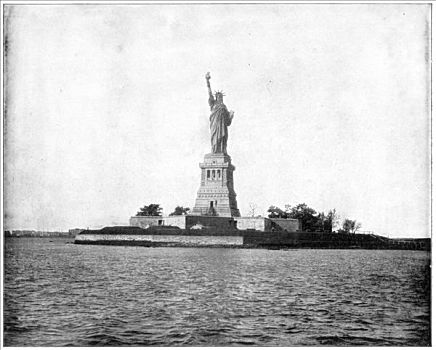 自由女神像,纽约港,迟,19世纪,艺术家,未知