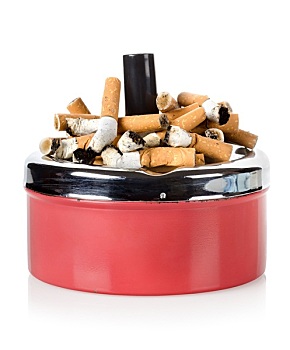 香烟,老,烟灰缸