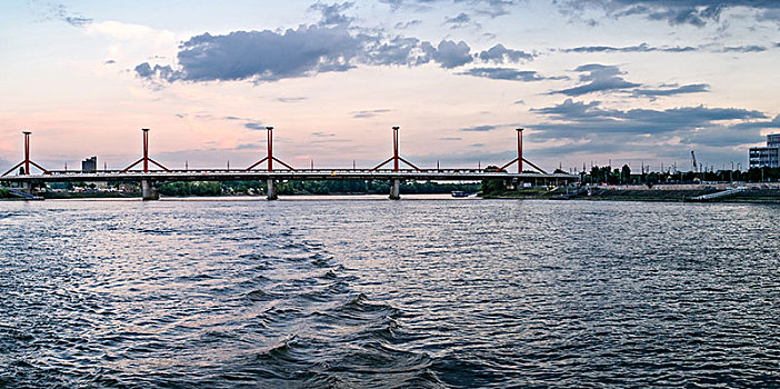 布达佩斯,桥,红色