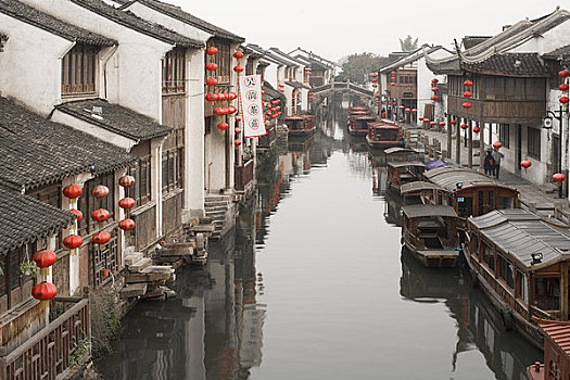 传统,房子,运河,苏州,江苏,中国