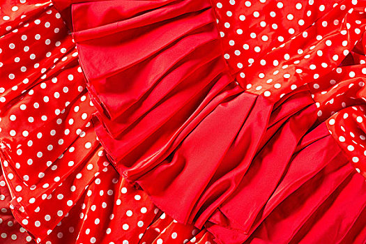 弗拉明戈舞,红裙,斑点,微距,特写,特色,西班牙
