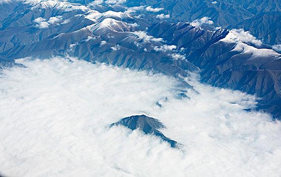 云海,雪山,山峰,山脊