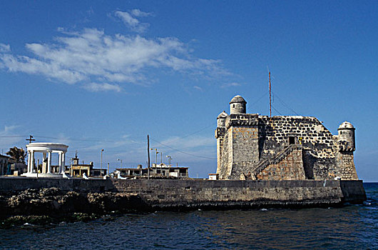 要塞,水岸,古巴