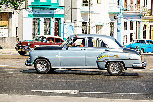 出租车,老爷车,街上,哈瓦那,古巴