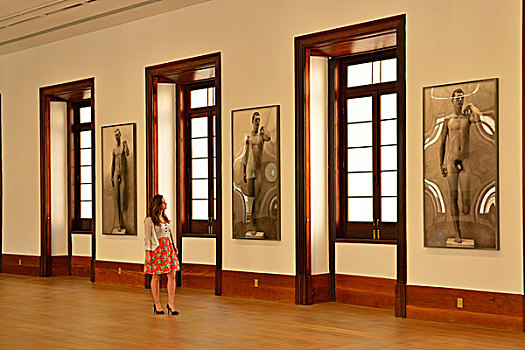 女人,展厅,文化场馆,博塔福戈,里约热内卢,巴西,南美