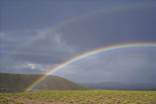 彩虹,乌尤尼,高地,玻利维亚