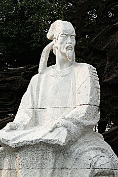 李白杜甫屈原大型室外大理石雕像