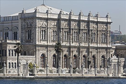 宫殿,19世纪,博斯普鲁斯海峡,正面,伊斯坦布尔,土耳其