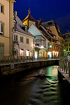圣诞气氛,雪,老,城镇,布赖施高,黑森林,巴登符腾堡,德国,欧洲