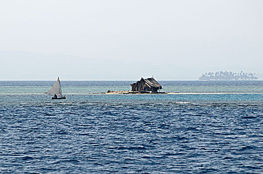 人,独木舟,航行,群岛,加勒比海,巴拿马,中美洲