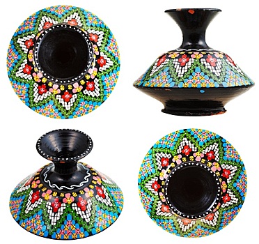 摩洛哥人,陶瓷,花瓶,图案,装饰