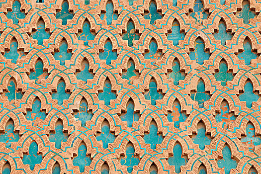 传统,设计,尖塔,清真寺,玛拉喀什,摩洛哥