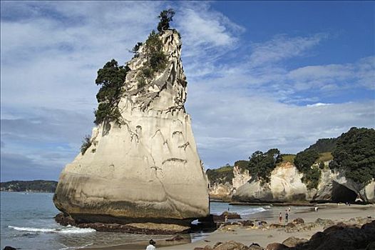 岩石构造,大教堂,小湾,科罗曼德尔,半岛,北岛,新西兰
