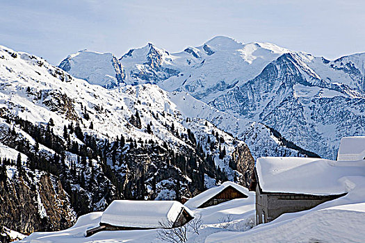 法国,阿尔卑斯山,上萨瓦省,高原