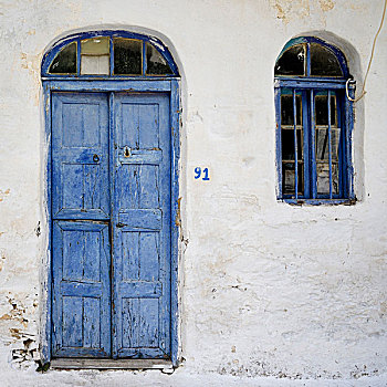 希腊,希腊群岛,爱琴海,基克拉迪群岛,阿莫尔戈斯岛,岛屿,老,门,窗户,乡村